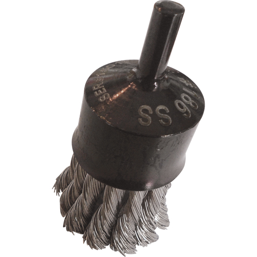 Brosses mont&eacute;es &agrave; fils nou&eacute;s, 1" dia., dia. Des fils 0,020", Tige 1/4" Duraquip Inc
