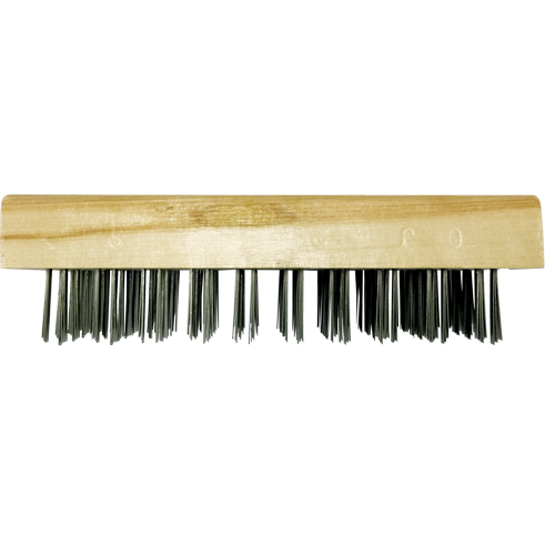 Brosses bloc de boucher &agrave; fils plats, Fil en acier plat, 5 x 10 rangs de fils, Longueur 7-5/8" Duraquip Inc