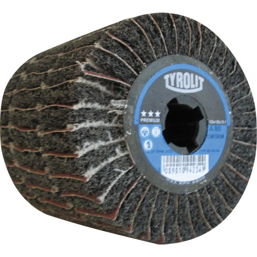 Pro-Line Surface Conditioning Drum, 4" Dia. x 4" W, 3/4" Arbor, 80 Grit, Aluminum Oxide Duraquip Inc