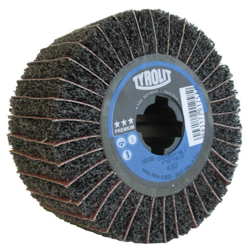 Pro-Line Surface Conditioning Drum, 4" Dia. x 2" W, 3/4" Arbor, 80 Grit, Aluminum Oxide Duraquip Inc