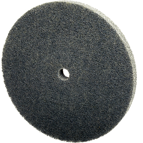Meule unitaris&eacute;e EXL Scotch-Brite, 3" x 1/4", Arbre de 1/4", Grain de Fin, Carbure de silicium Duraquip Inc