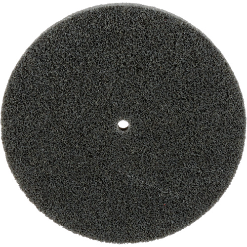 Meule unitaris&eacute;e EXL Scotch-Brite, 5" x 1/2", Arbre de 1/4", Grain de Fin, Carbure de silicium Duraquip Inc