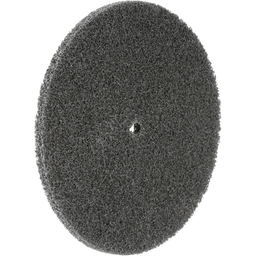 Meule unitaris&eacute;e EXL Scotch-Brite, 5" x 1/4", Arbre de 1/4", Grain de Fin, Carbure de silicium Duraquip Inc