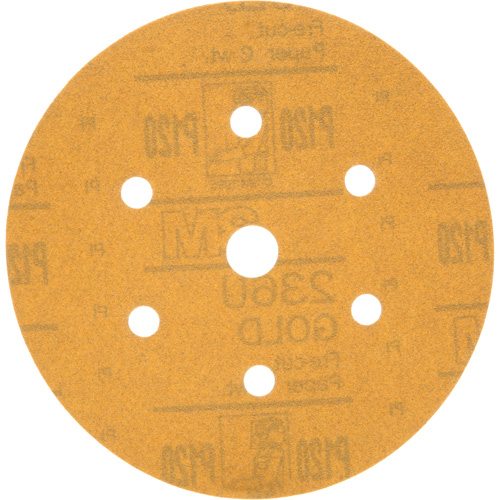 Disque de ponçage antipoussi&egrave;re Hookit, dia 6", Grain P120, Oxyde d'aluminium, Poids C Duraquip Inc