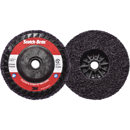 Scotch-Brite Clean & Strip XT Pro Disc, 4-1/2" Dia., Extra Coarse Grit, Silicon Carbide Duraquip Inc