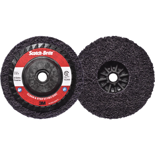 Disque  Clean and Strip  XT Pro Scotch-Brite, 5" dia., Grain Extra grossier, Carbure de silicium Duraquip Inc