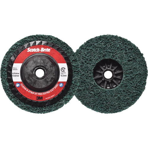 Scotch-Brite Clean & Strip XT Pro Extra Cut Disc, 5" Dia., Extra Coarse Grit, Aluminum Oxide Duraquip Inc