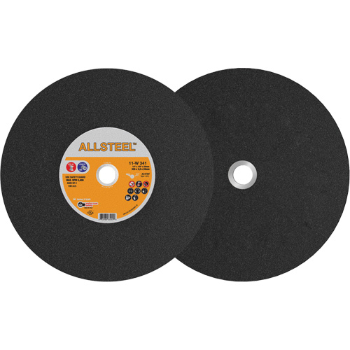 AllSteel Chopsaw Wheel, 14" x 1/8", 25/32" Arbor, Type 1, Aluminum Oxide, 5400 RPM Duraquip Inc