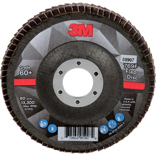Disque &agrave; lamelles &agrave; changement rapide 769F, 4-1/2" x 7/8", Type 29, Grain 60+, C&eacute;ramique Duraquip Inc