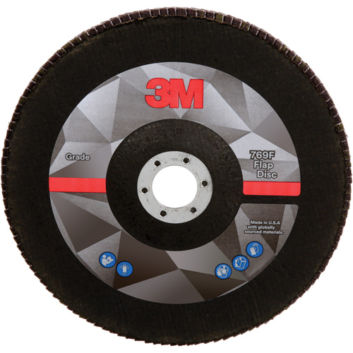 Disque &agrave; lamelles &agrave; changement rapide 769F, 7" x 7/8", Type 27, Grain 60+, Oxyde d'aluminium/C&eacute;ramique Duraquip Inc