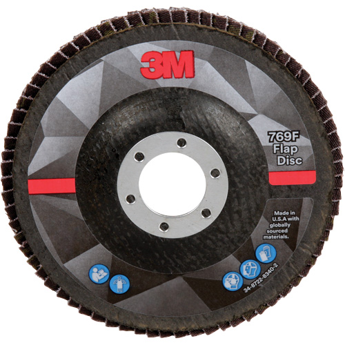 Disque &agrave; lamelles &agrave; changement rapide 769F, 5" x 7/8", Type 27, Grain 40+, C&eacute;ramique Duraquip Inc
