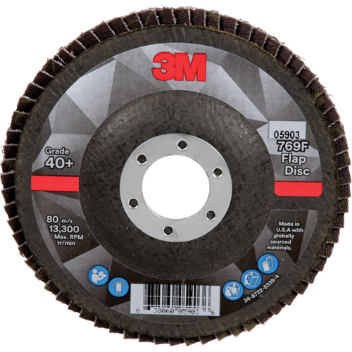 769F Quick Change Flap Disc, 4-1/2" x 7/8", Type 27, 40+ Grit, Ceramic Duraquip Inc