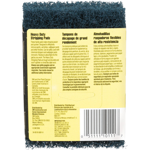 Tampons de d&eacute;capage pour gros travaux, Oxyde d'aluminium, 3-1/2" x 5", Grain Cors&eacute; Duraquip Inc