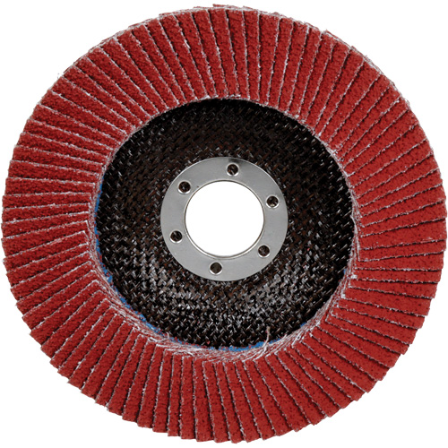 Disque &agrave; lamelles 969F Cubitron II , 5" x 7/8", Type 27, Grain 40+, C&eacute;ramique Duraquip Inc