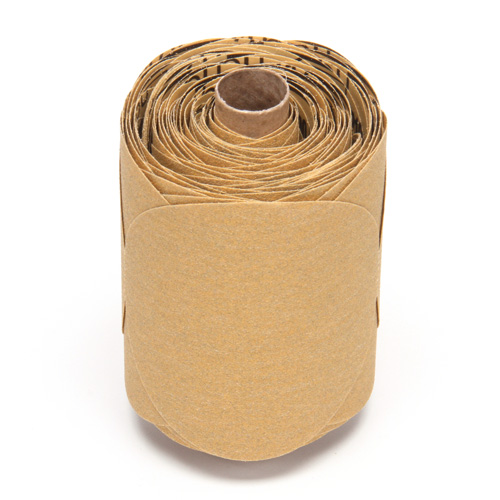 Stikit Gold Paper Disc Roll, 5" Dia., P220 Grit, Aluminum Oxide Duraquip Inc