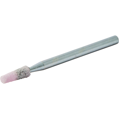 Vitrified Bond Mounted Point, B97, Aluminum Oxide, 1/8" Dia., 3/8" L, 80 Grit Duraquip Inc
