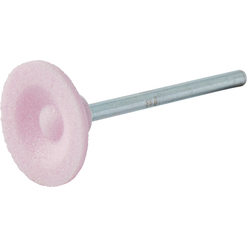 Vitrified Bond Mounted Point, B81, Aluminum Oxide, 3/4" Dia., 3/16" L, 80 Grit Duraquip Inc