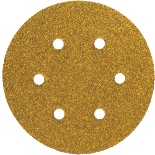 Disque de ponçage en papier autoagrippant avec aspiration Gold Reserve A296, dia 5", Grain P220/Fin, Oxyde d'aluminium, Poids C Duraquip Inc