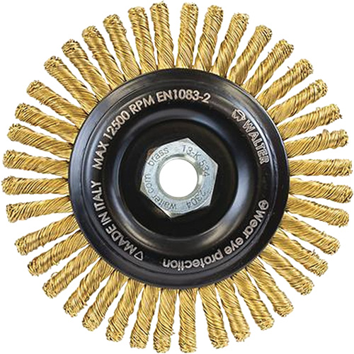 Spark-Free Brass Wire Wheel, 5" Dia. x 5/8"-11 Arbor Duraquip Inc