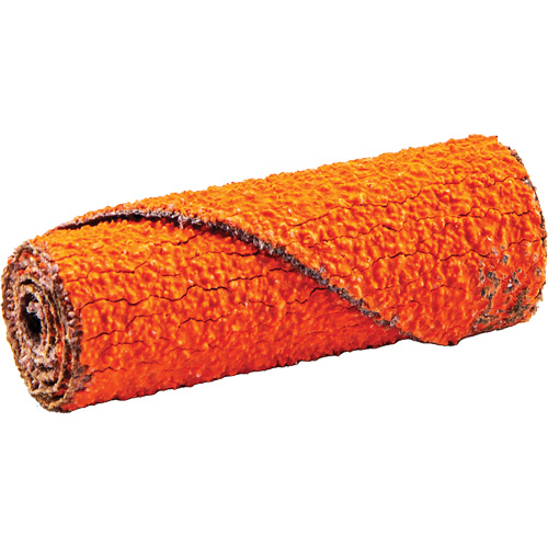 Cartouche de ruban abrasif en rouleau, 60 Grain, 1/2" dia., C&eacute;ramique d'alumine, 1-1/2" lo, 1/8" Dimension de l'arbre Duraquip Inc