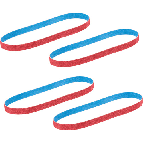 Bandfile Belts, 1/2" W x 18" L, Ceramic, 80 Grit Duraquip Inc