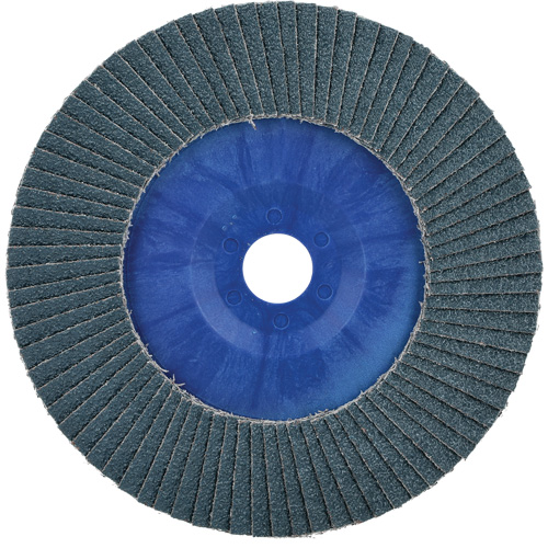 BlueFire Quick Trim Flap Disc, 7" x 7/8", Type 27, 40 Grit, Zirconia Alumina Duraquip Inc