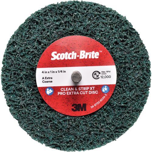 Scotch-Brite Clean and Strip XT Pro Extra Cut Disc XC-DC, 4" Dia., Extra Coarse Grit, Aluminum Oxide Duraquip Inc