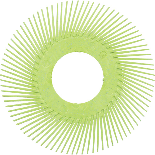 Brosse radiale en soies de pr&eacute;cision type A PN-RB sans adaptateur Scotch-Brite, C&eacute;ramique, Grain 50+, 6" dia. Duraquip Inc