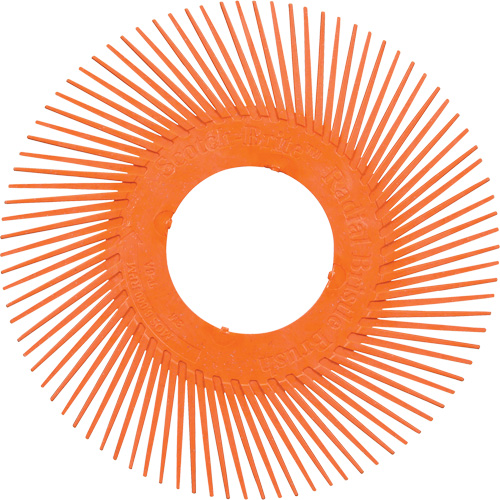 Brosse radiale en soies de pr&eacute;cision type C PN-RB sans adaptateur Scotch-Brite , C&eacute;ramique, Grain 80+, 7-5/8" dia. Duraquip Inc