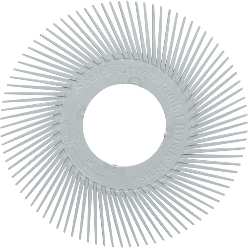 Brosse radiale en soies de pr&eacute;cision type A PN-RB sans adaptateur Scotch-Brite , C&eacute;ramique, Grain 120+, 6" dia. Duraquip Inc