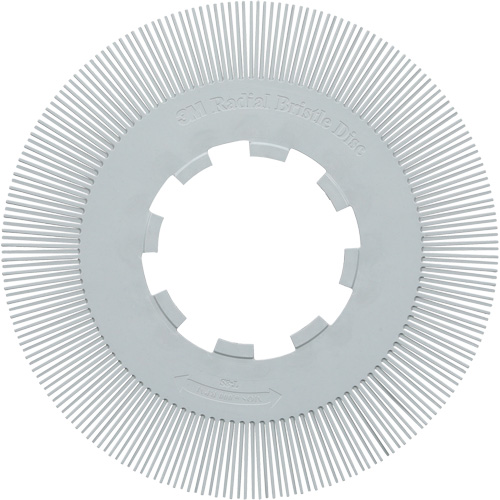 Brosse radiale en soies de pr&eacute;cision type S PN-RB sans adaptateur Scotch-Brite , C&eacute;ramique, Grain 120+, 8" dia. Duraquip Inc