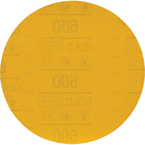 Hookit Gold Abrasive Disc 09260, 6" Dia., 600 Grit, Aluminum Oxide, C-Weight Duraquip Inc