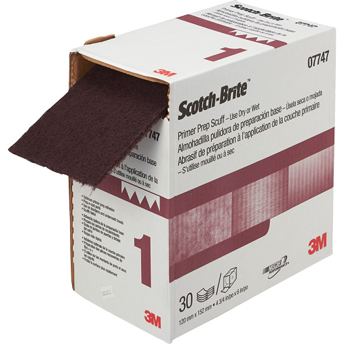 Pr&eacute;paration de la couche d'appr&ecirc;t VFN Scotch-Brite, 4-3/4" x 180", Oxyde d'aluminium Duraquip Inc