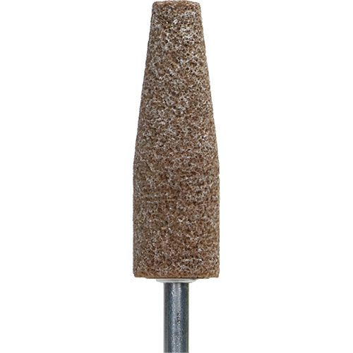 Gemini Vitrified Bond Mounted Point, A38, Aluminum Oxide, 1-1/2" Dia., 1-1/2" L, 60 Grit Duraquip Inc