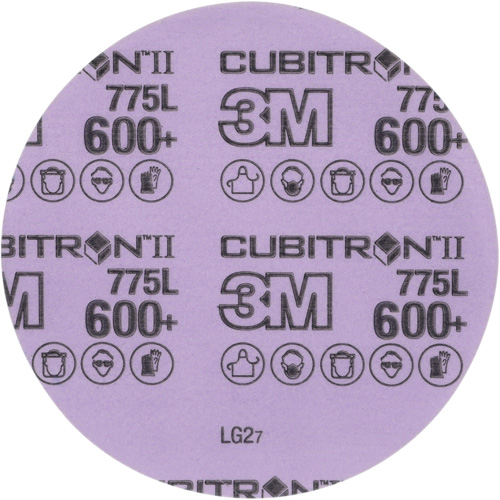 Disque en pellicule Cubitron II Hookit, dia 5", Grain 600+, C&eacute;ramique, 3 mil Duraquip Inc