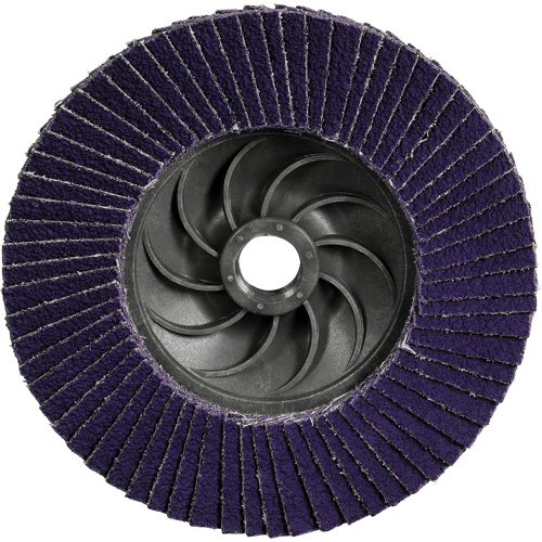 Disque &agrave; lamelles Cubitron 3 1169F, 5" x 5/8"-11, Type T27, Grain 40+, C&eacute;ramique Duraquip Inc