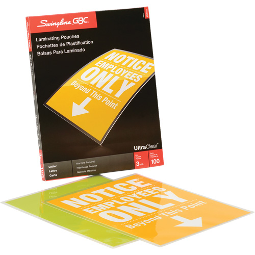 Pochette lamin&eacute;e de format lettre Duraquip Inc