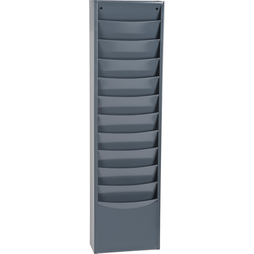 Pr&eacute;sentoirs, Stationnaire, 11 fentes, Acier, 9-3/4" la x 4-1/8" p x 36" h Duraquip Inc