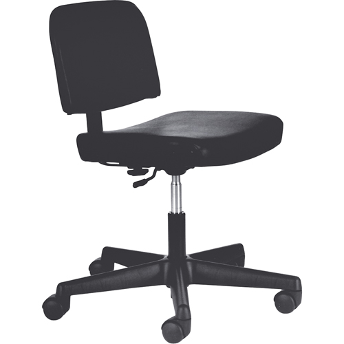 Steno Chairs, Vinyl, Black, 250 lbs. Capacity Duraquip Inc