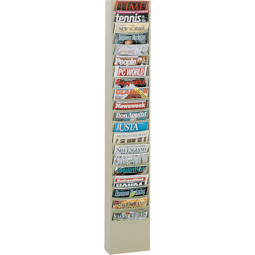 Porte-documents, Mural, 20 fentes, Acier, 9-3/4" la x 4-1/8" p x 58" h Duraquip Inc