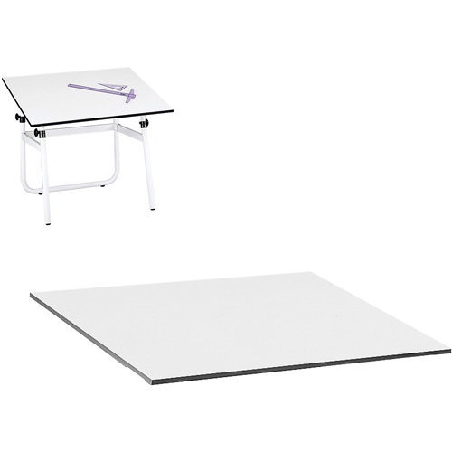 Table Top for Vista Adjustable Drawing Table, 48" W x 3/4" H, White Duraquip Inc