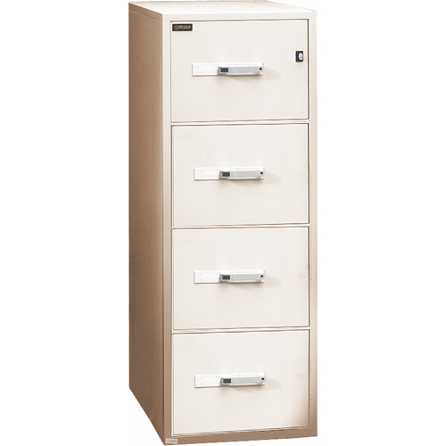 Fire Resistant Filing Cabinets, Steel, 4 Drawers, 19-3/4" W x 31" D x 54" H, Beige Duraquip Inc