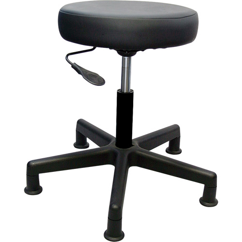 Tabouret de travail de s&eacute;rie 900, Stationnaire, Ajustable, , Vinyle Si&egrave;ge, Noir Duraquip Inc