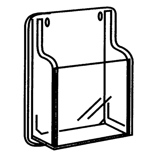 Literature Displays, Wall Mount, 9 Slots, Plastic, 30" W x 2" D x 36-7/8" H Duraquip Inc