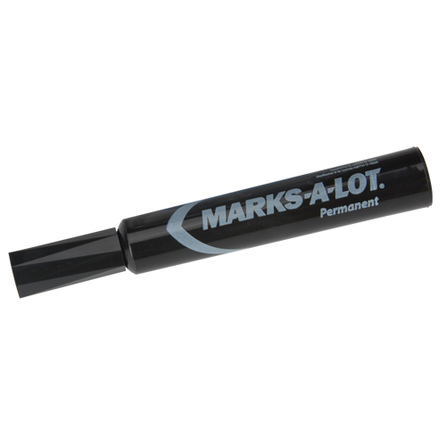 Marks-a-Lot Permanent Markers, Chisel, Black Duraquip Inc