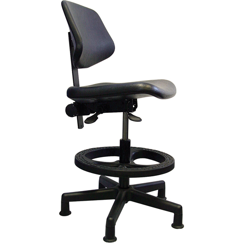 Si&egrave;ges ergonomiques, Polyur&eacute;thane, Noir, Capacit&eacute; 250 lb Duraquip Inc