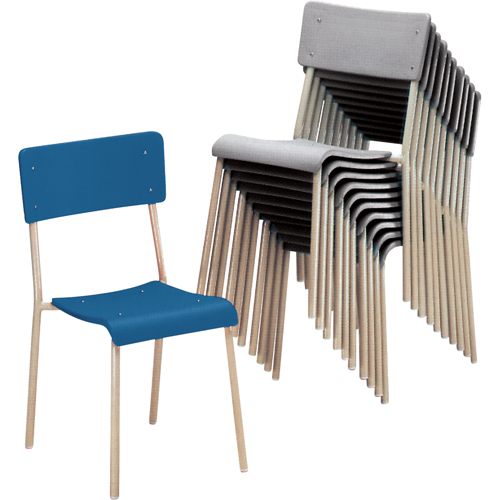 Ventura Stacking Chair, Polypropylene, Grey Duraquip Inc