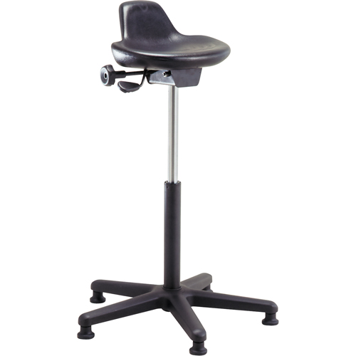 Tabourets Industriels Ergonomiques Shoptech, Position assise/debout, Ajustable, 21" - 31", Polyur&eacute;thane Si&egrave;ge, Noir Duraquip Inc
