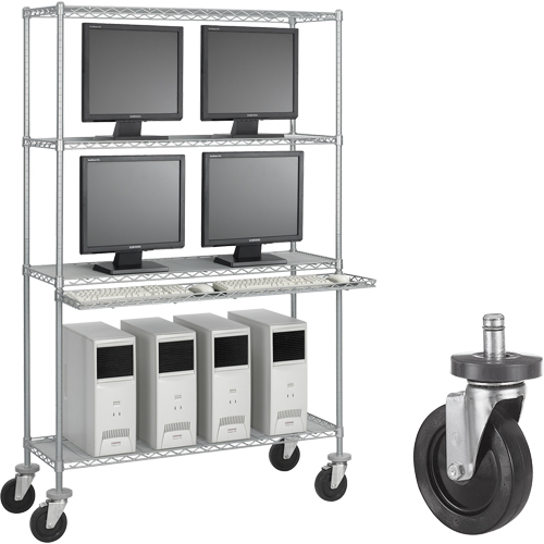 Trousse de roulettes de 5" en caoutchouc Duraquip Inc