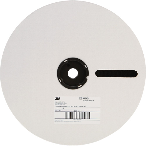 Attache r&eacute;sistant aux plastifiants, Boucle, 50 vg x 1", Adh&eacute;sif, Noir Duraquip Inc